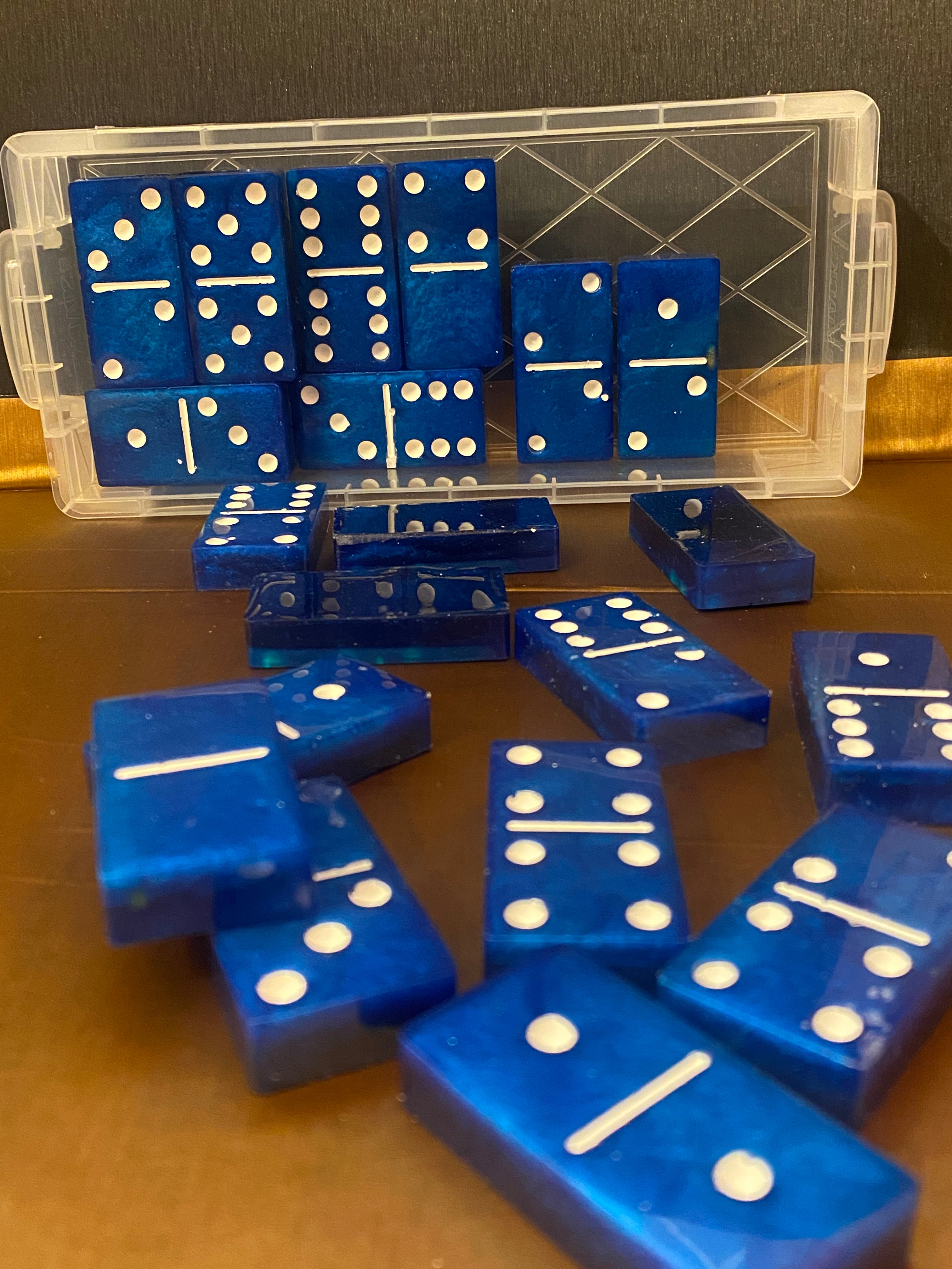 blue dominoes