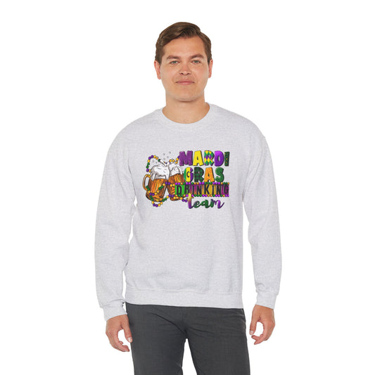 Mardi Gras Drinking Team Unisex Heavy Blend™ Crewneck Sweatshirt